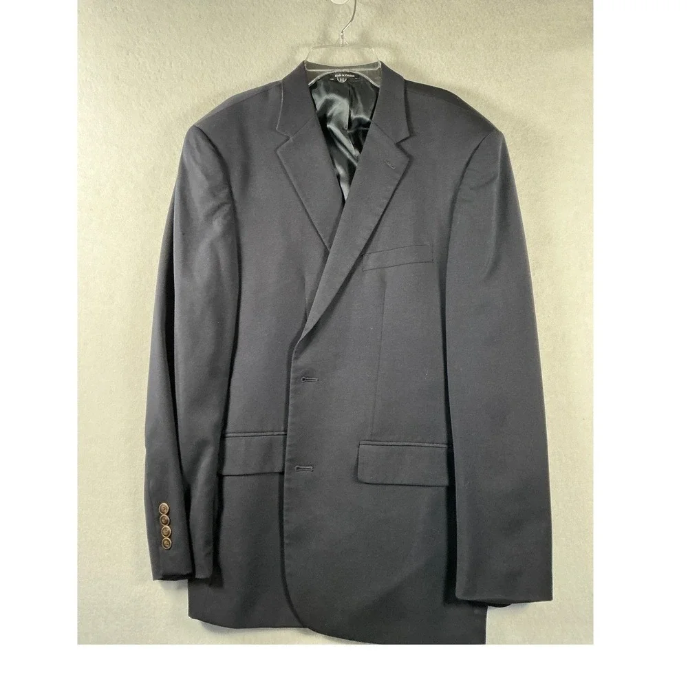 Joseph & Feiss Gold Mens 44 Reg‎ Navy Blue 100% Wool Classic Fit Blazer Jacket